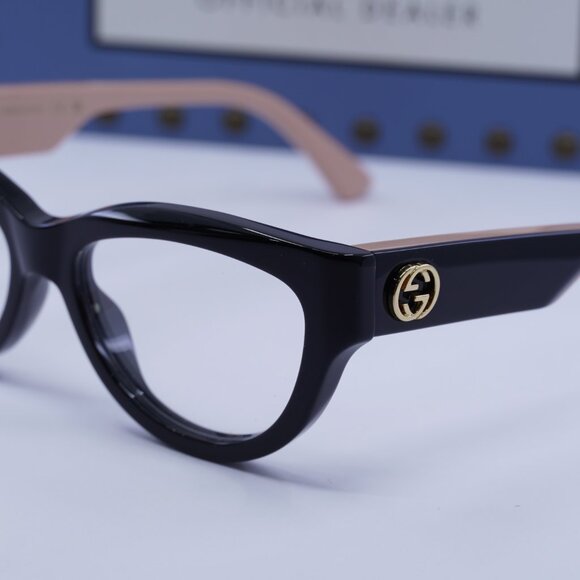Gucci GG1665O 008 Cat Eye Eyeglasses - Black/Nude 53mm - Picture 9 of 12